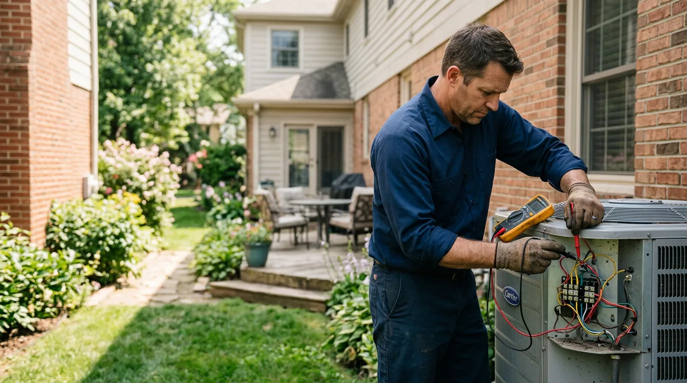 HVAC technician working near Bluff City, TN